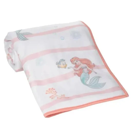 Lambs &amp; Ivy - Bedtime Originals Disney Baby A Pequena Sereia Cobertor Branco para Bebê, Ariel