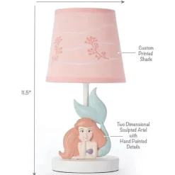 Lambs &amp; Ivy - Bedtime Originals Disney Baby A Pequena Sereia Ariel Abajur com abajur e lâmpada