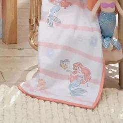 Lambs &amp; Ivy - Bedtime Originals Disney Baby A Pequena Sereia Cobertor Branco para Bebê, Ariel