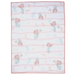 Lambs &amp; Ivy - Bedtime Originals Disney Baby A Pequena Sereia Cobertor Branco para Bebê, Ariel