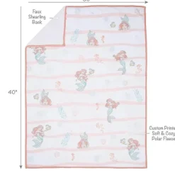 Lambs &amp; Ivy - Bedtime Originals Disney Baby A Pequena Sereia Cobertor Branco para Bebê, Ariel