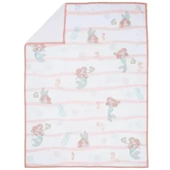 Lambs &amp; Ivy - Bedtime Originals Disney Baby A Pequena Sereia Cobertor Branco para Bebê, Ariel