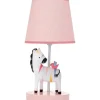 Lambs &amp; Ivy - Candeeiro de berçário Jazzy Jungle Zebra com sombra e lâmpada