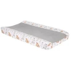 Lambs &amp; Ivy - Capa de trocador de fraldas branco Forest Minky pintado
