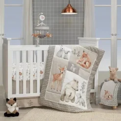 Lambs &amp; Ivy - Capa de trocador de fraldas branco Forest Minky pintado