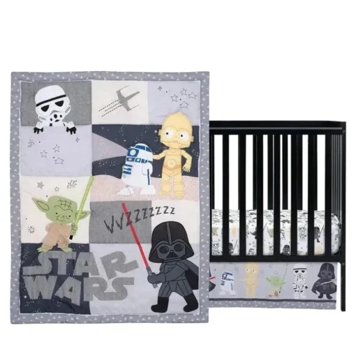 Lambs &amp; Ivy - Clássico Conjunto de Berço 3Pk para Berço, Yoda/Darth Vader