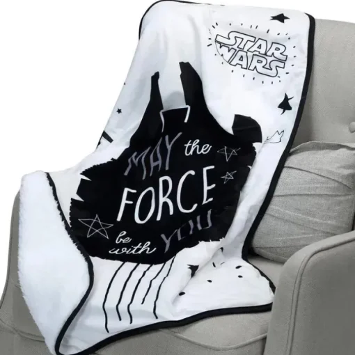 Lambs &amp; Ivy - Cobertor Sherpa Bebê, Stars Wars Millennium Falcon