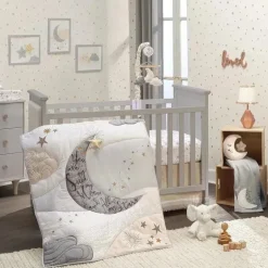 Lambs &amp; Ivy - Conjunto de roupa de cama para berço Goodnight Moon 3Pk