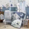 Lambs &amp; Ivy - Conjunto de cama para berço de bebê Disney Forever Pooh 3Pk, azul