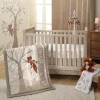 Lambs &amp; Ivy - Conjunto de cama de 3 peças, Treetop Fox Woodland Tree