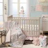Lambs &amp; Ivy - Conjunto de cama para berço de bebê com 3 peças Baby Blooms rosa floral/borboleta