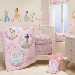 Lambs &amp; Ivy - Conjunto de cama para berço de bebê com 3 peças das princesas da Disney