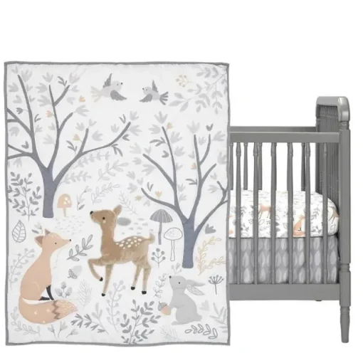 Lambs &amp; Ivy - Conjunto de cama de bebê de 3 peças, Deer Park