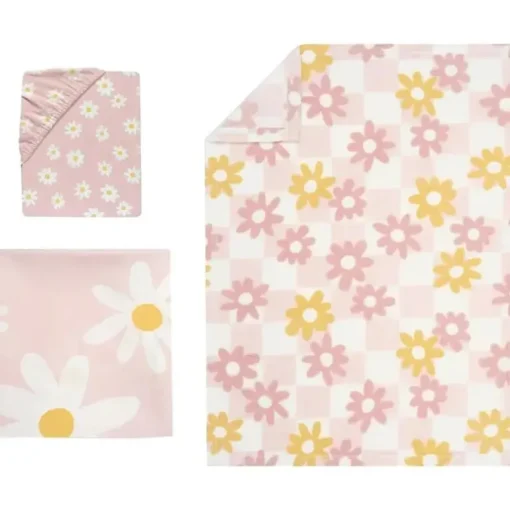 Lambs &amp; Ivy - Conjunto de cama de 3 peças, Daisy Dreams