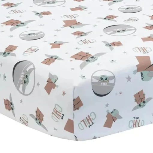 Lambs &amp; Ivy - Conjunto de cama para berço de bebê 3Pk Star Wars The Child Baby Yoda