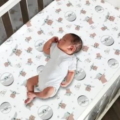 Lambs &amp; Ivy - Conjunto de cama para berço de bebê 3Pk Star Wars The Child Baby Yoda