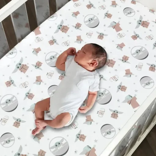 Lambs &amp; Ivy - Conjunto de cama para berço de bebê 3Pk Star Wars The Child Baby Yoda