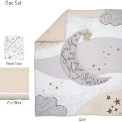 Lambs &amp; Ivy - Conjunto de roupa de cama para berço Goodnight Moon 3Pk
