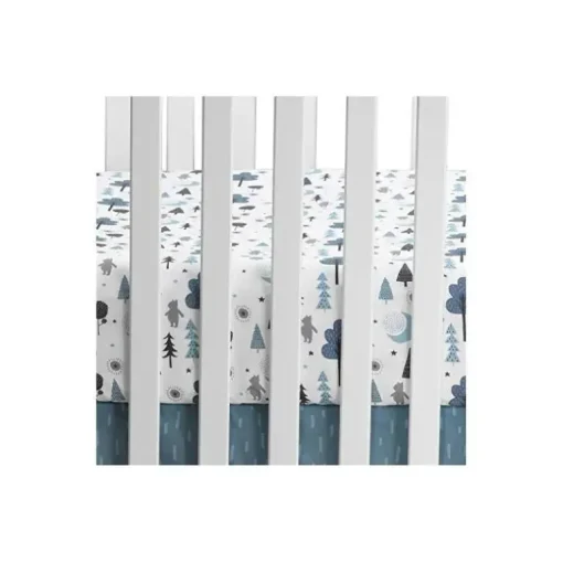 Lambs &amp; Ivy - Conjunto de cama para berço de bebê Disney Forever Pooh 3Pk, azul