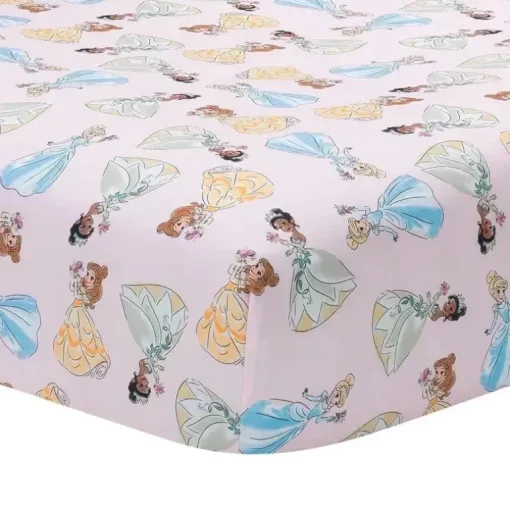 Lambs &amp; Ivy - Conjunto de cama para berço de bebê com 3 peças das princesas da Disney