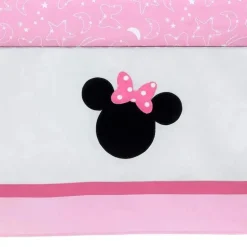 Lambs &amp; Ivy - Conjunto de cama para berço de berçário da Disney Baby Minnie Mouse, 4 unidades, rosa