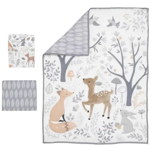 Lambs &amp; Ivy - Conjunto de cama de bebê de 3 peças, Deer Park
