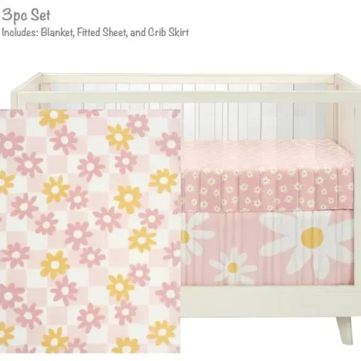 Lambs &amp; Ivy - Conjunto de cama de 3 peças, Daisy Dreams