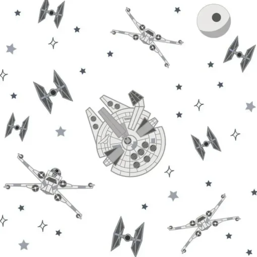 Lambs &amp; Ivy - Decalque de parede, Stars Wars Millennium Falcon Tie Fighters