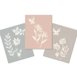 Lambs &amp; Ivy - Lençol de berço de algodão aquarela floral/borboleta Baby Blooms