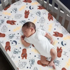 Lambs &amp; Ivy - Lençol de bebê, Stars Wars Millennium Falcon