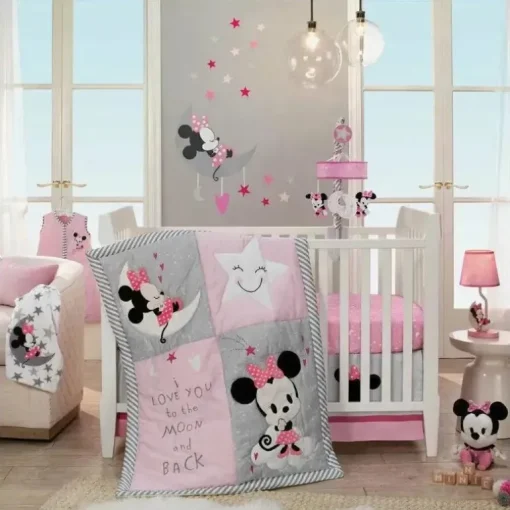 Lambs &amp; Ivy - Lençol Disney Minnie Baby Star para Berço