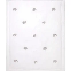 Lambs &amp; Ivy - Linho Branco Cremoso Elefante Exclusivo