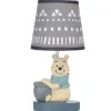 Lambs &amp; Ivy - Lâmpada Disney Baby Forever Pooh cinza com abajur e lâmpada