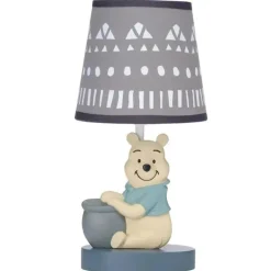 Lambs &amp; Ivy - Lâmpada Disney Baby Forever Pooh cinza com abajur e lâmpada