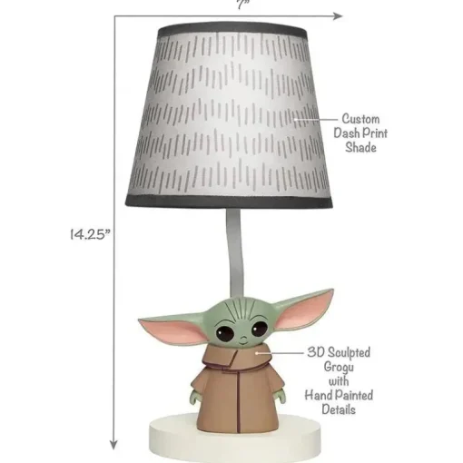 Lambs &amp; Ivy - Lâmpada com abajur e lâmpada, The Child Baby Yoda