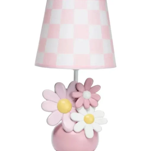 Lambs &amp; Ivy - Luminária com abajur e lâmpada, Daisy Dreams