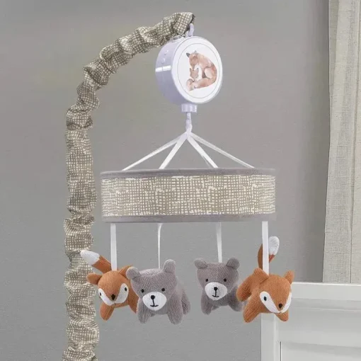 Lambs &amp; Ivy - móbile musical para berço de bebê, floresta pintada