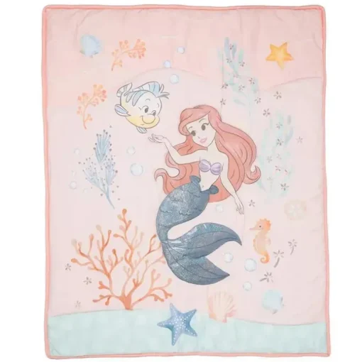 Lambs &amp; Ivy - 3Pk Bedtime Originals Disney Baby A Pequena Sereia Conjunto de Cama para Berço