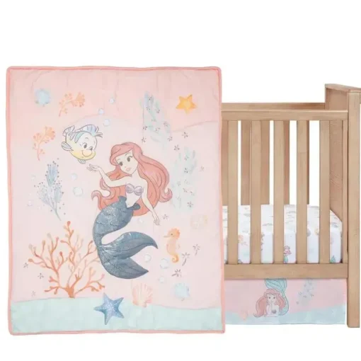 Lambs &amp; Ivy - 3Pk Bedtime Originals Disney Baby A Pequena Sereia Conjunto de Cama para Berço