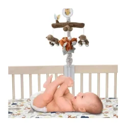 Lambs &amp; Ivy - Sierra Sky Brown Bear/Fox Musical Berço Brinquedo Móvel Chupeta