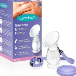 Lansinoh - Bomba de mama manual de silicone para mães que amamentam