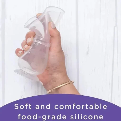 Lansinoh - Bomba de mama manual de silicone para mães que amamentam