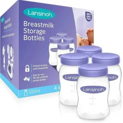 Lansinoh - Frascos para armazenamento de leite materno 4Pk