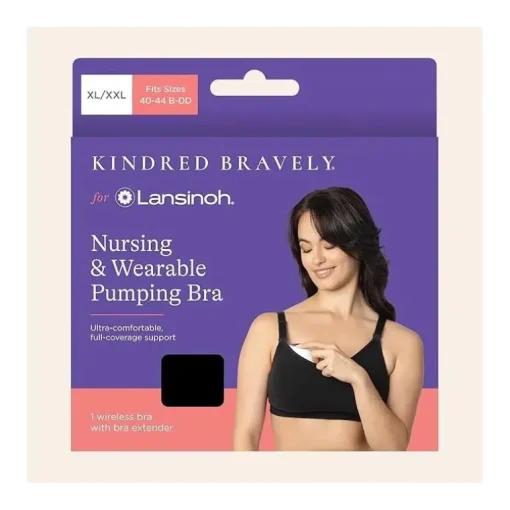 Lansinoh - Kindred Women's Braverly Pumping Bra Busty, Black