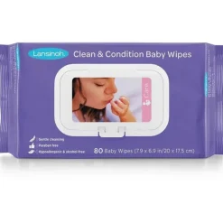 Lansinoh - Lenços umedecidos Clean &amp; Condition 80Ct