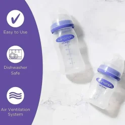 Lansinoh - Mamadeiras com mamilo NaturalWave, 8 onças