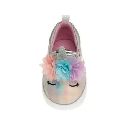 Laura Ashley - Sapatos de Berço Menina Metálico Unicórnio
