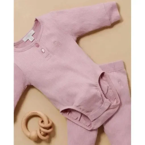 Leggings Pure Baby - Baby Girl Rib, Lavanda