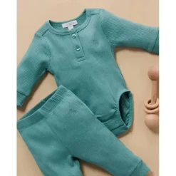 Leggings Pure Baby - Baby Boy Rib, Verde Musgo