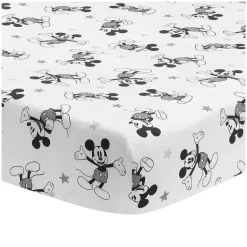 Lençol com elástico para berço do Mickey Mouse Lambs &amp; Ivy Magical